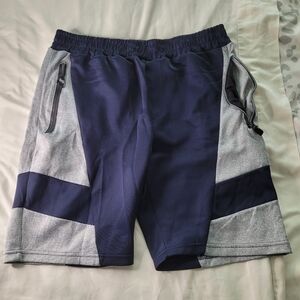 Men's Athletic Shorts in Navy and Gray